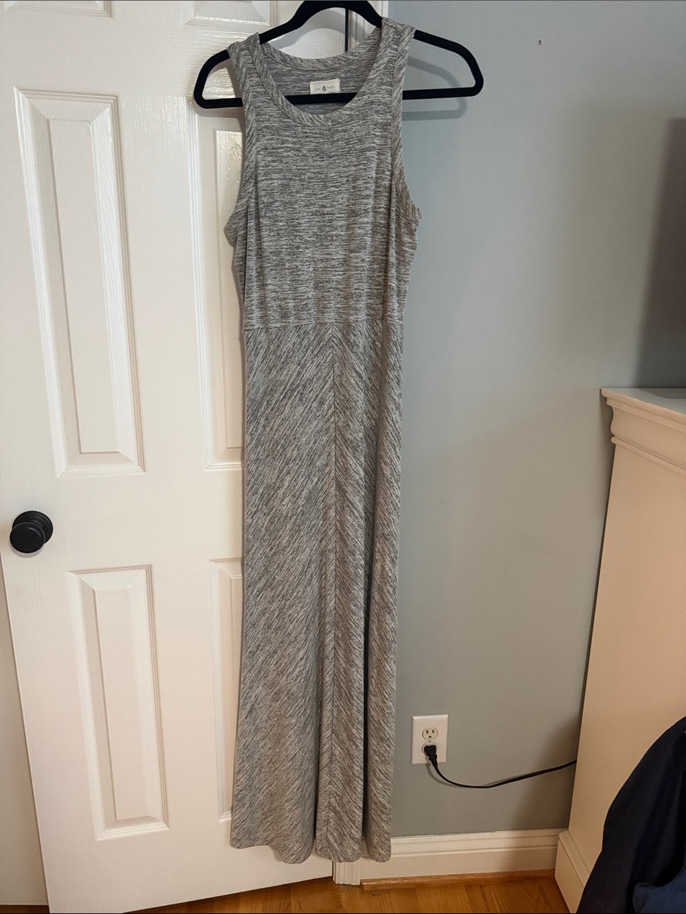 Lou & Grey Sleeveless Heather Gray Maxi Dress